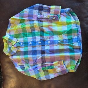 Crewcuts Plaid Dress Shirt Size 3